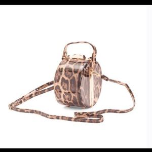JOSEPH D'AREZZO Framed Leopard Clutch